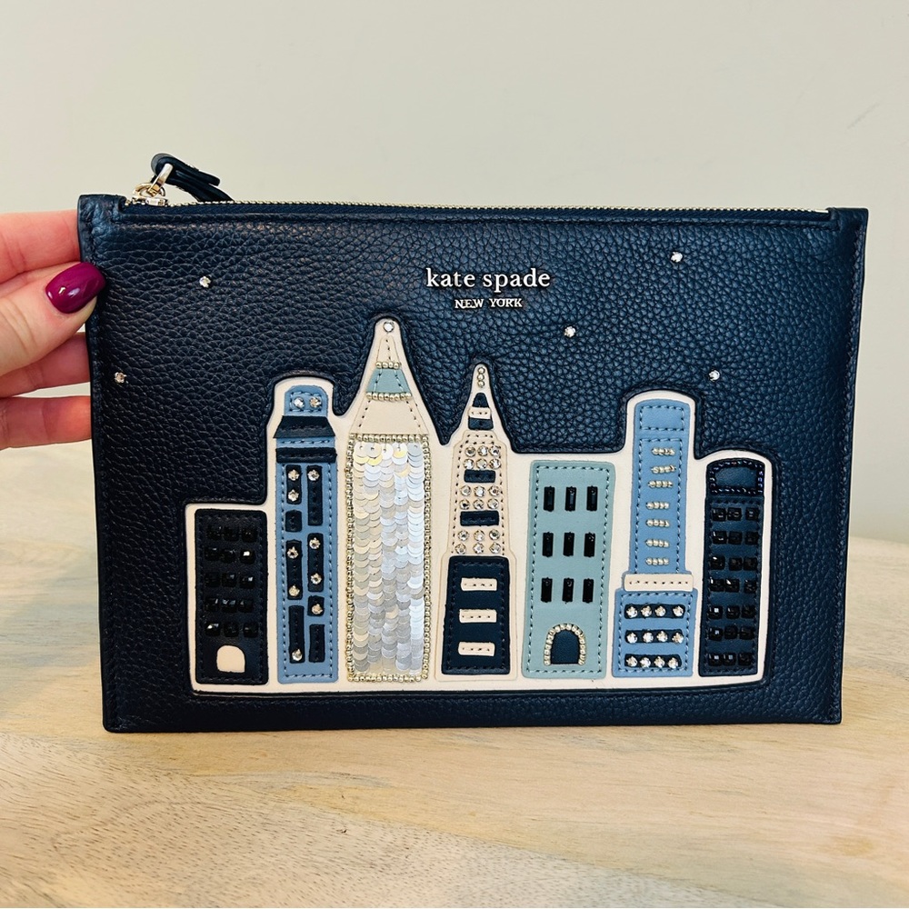 Kate Spade "On Purpose" Skyline Pouch, NWT